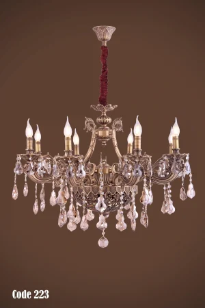 code 223 flame chandelier